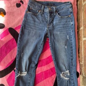 Lucky Brand Blue Skinny Jeans with Distressed Details